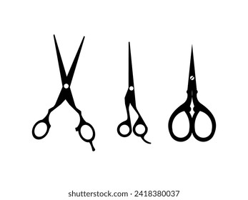 Hair scissors logo icon vector template