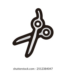 Hair scissors outline icon for graphic design, apps and websites