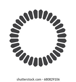 Hair scrunchy glyph icon. Silhouette symbol. Negative space. Vector isolated illustration