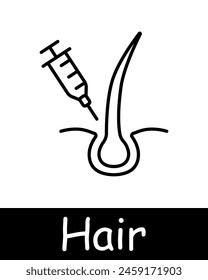 Hair set icon. Cut, cream, shampoo, trichology, moisturizing, shine, skin itching, volume, cream, nutrition, strengthening, split ends, salon procedures, fragility, neomorphism. Hair care concept.