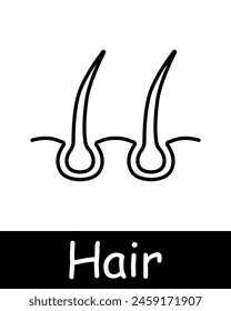 Hair set icon. Cut, cream, shampoo, trichology, moisturizing, shine, skin itching, volume, cream, nutrition, strengthening, split ends, salon procedures, fragility, neomorphism. Hair care concept.