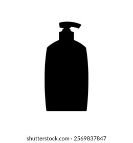 Hair shampoo silhouette icon vector design.
