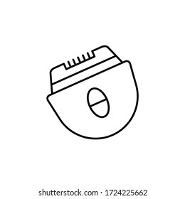 hair shaver line illustration icon on white background