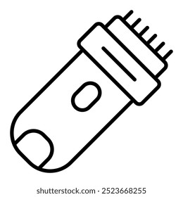 Hair shaving machine icon in line style with editable stroke. Icon about barbershop in line style