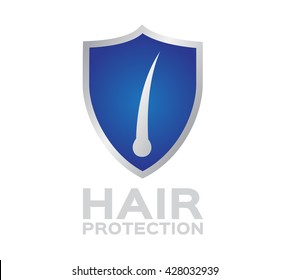 hair shield protection . logo vector and icon