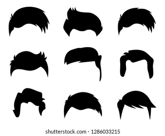 Hair silhouette set