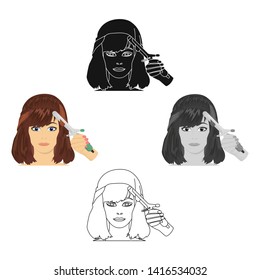 Hair single icon in cartoon,black style.Hair, vector symbol stock illustration web.