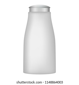 Hair skin bottle mockup. Realistic illustration of hair skin bottle vector mockup for web design isolated on white background