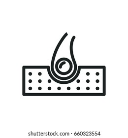 Hair and skin vector icon
