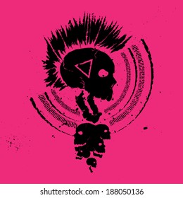 hair skull triangular