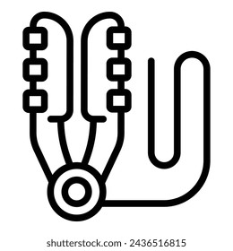 Hair smoothing tool icon outline vector. Electric haircare device. Parlor styling haircut tool
