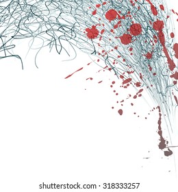hair and sparks on a white background, vector illustration