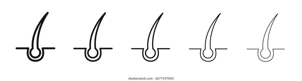 Hair Split Ends icon black and white vector sign