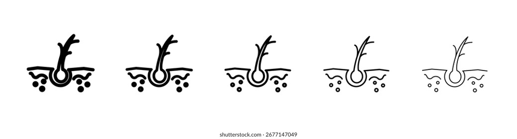 Hair Split Termina ícone preto e branco vetor sinal