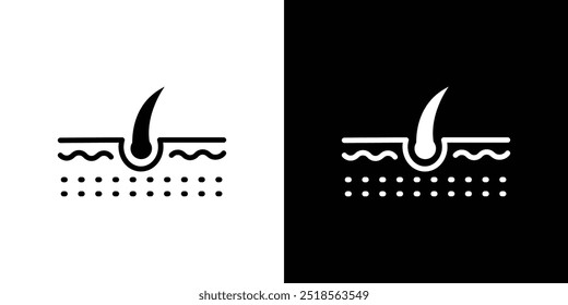 Hair Split Ends icon Flat fill set collection