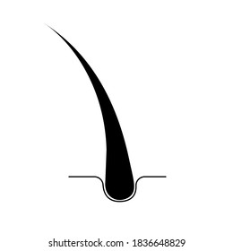 Hair split ends icon isolated vector illustration. Hair treatment symbol on white background