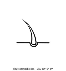 Ícone de Extremidades da Divisão de Cabelo Vetor plano isolado no contorno