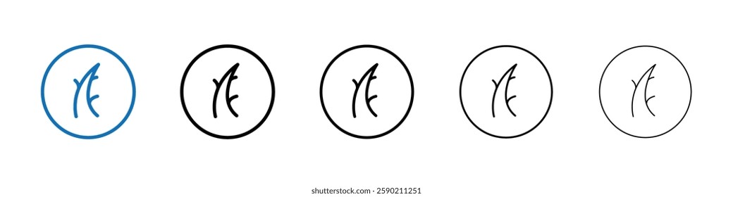 Hair Split Ends icon Outline vector logo for web ui