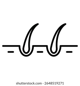 Hair Split Ends icon Outline isolated logo mark