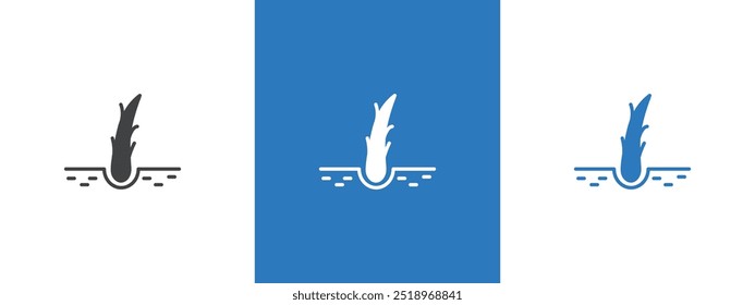Hair Split Ends icon thin line illustration