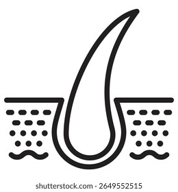 Hair Split Ends icon vector illustration isolated sign