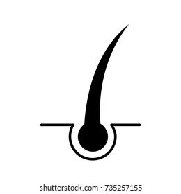 Hair split ends icon vector illustration
