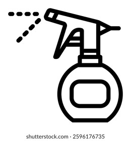 Hair spray bottle icon line style transparent