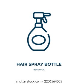 Hair spray bottle icon. Linear vector illustration from beautiful collection. Outline hair spray bottle icon vector. Thin line symbol for use on web and mobile apps, logo, print media.