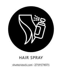 Botón Del Icono Del Aerosol Del Pelo, Mini Ilustración Relacionada Con El Cuidado Personal. Uso Para El Concepto Moderno, Ui, Web Ux Y Desarrollo De App.