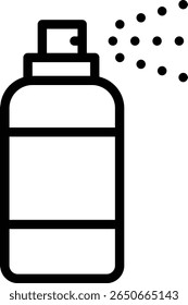 design de ilustração ícone de spray de cabelo com contorno, isso não é feito a partir de qualquer geração de IA