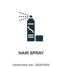 Icono de Spray de pelo. Icono Monocromo de Barber Shop para plantillas, diseño web e infografías