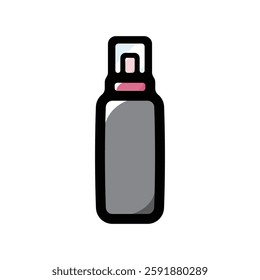 Hair spray illustration icon.Simple vector outline, clipart for graphic design.