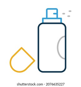 Hair Spray Isolate Vector Icon Editable

