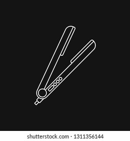 Hair straighten icon. Female accessories icons for mobile concept and logo