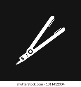Hair straighten icon. Female accessories icons for mobile concept and logo