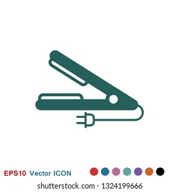 Hair straighten icon. Female accessories icons for mobile concept and logo