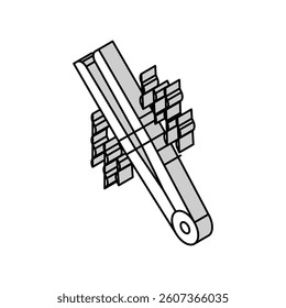 hair straightener device isometric icon vector. hair straightener device sign. isolated symbol illustration