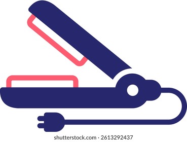 Hair Straightener Icon Fill Vector Illustration