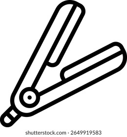 hair straightener icon illustration design with outline, this is not made from any AI generation