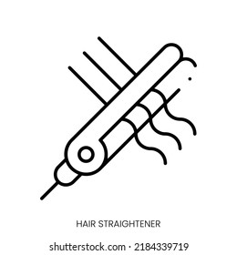 hair straightener icon. Linear style sign isolated on white background. Vector illustration