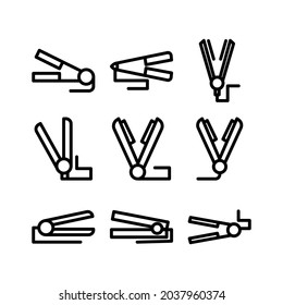hair straightener icon or logo isolated sign symbol vector illustration - Collection of high quality black style vector icons
