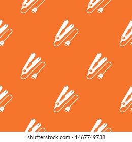 Hair straightener pattern vector orange for any web design best