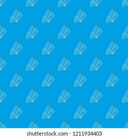 Hair straightener pattern vector seamless blue repeat for any use