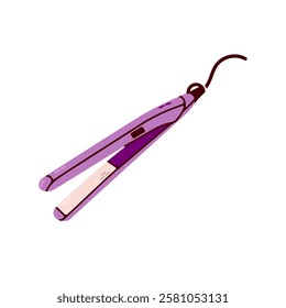 Hair straightener, hair styler. Flat vector Illustration on a white background