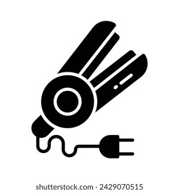 Hair straightener vector design isolated on white background