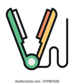 Hair Straightener Vector Icon