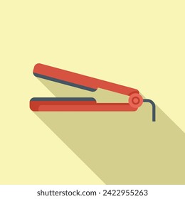 Hair straighter icon flat vector. Person fashion. Shampoo face portrait