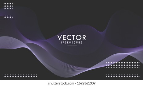 Hair Strands Shape. Purple, Violet Gradient Color. Background Graphic Design Vector Template EPS10