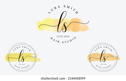 Hair Studio Logo Or Sign, Woman With Branches As Hair
