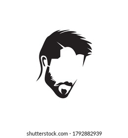 Hair style barber shop icon and symbol template